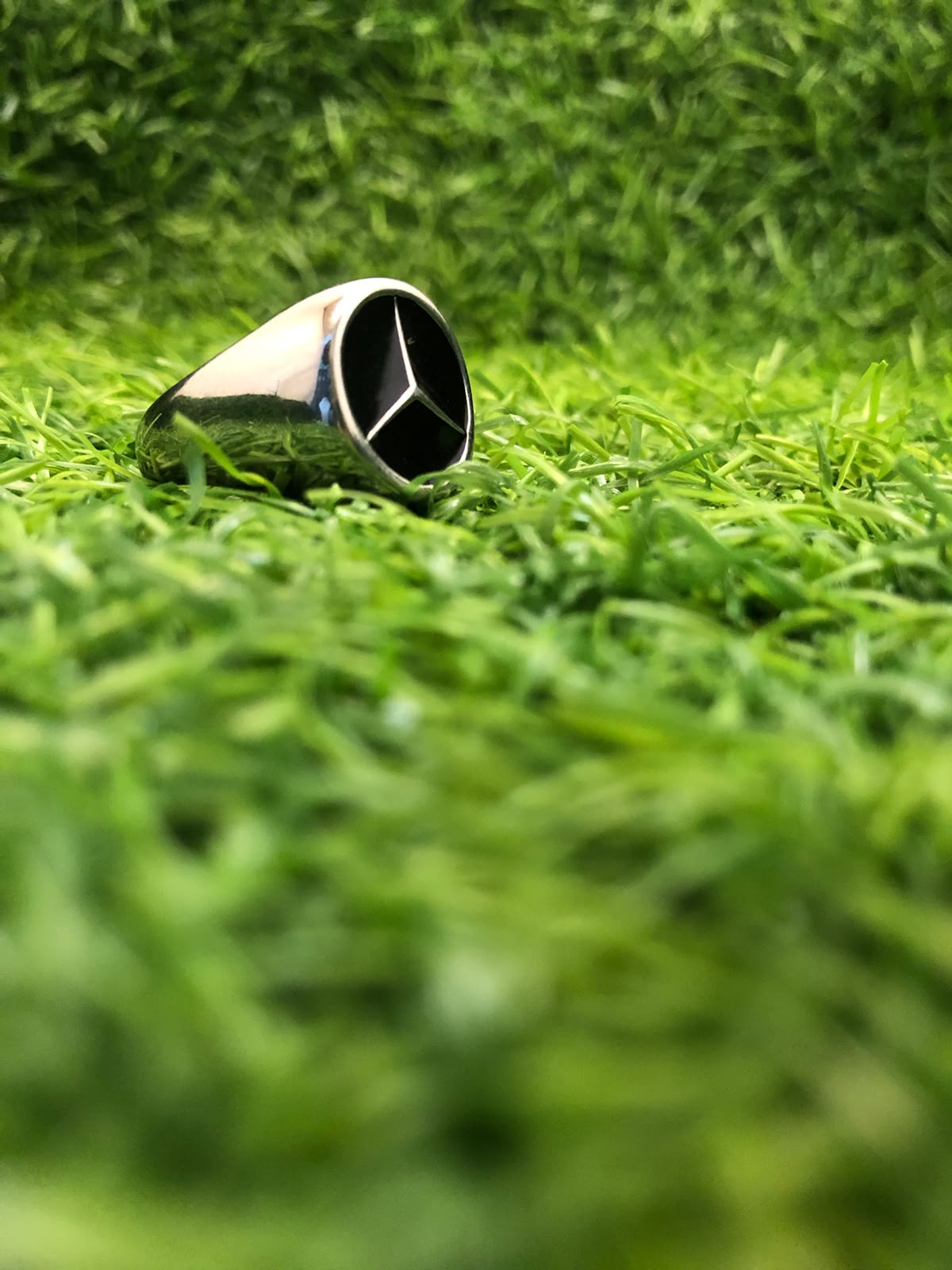 Luxury Black Emblem Ring for Men
