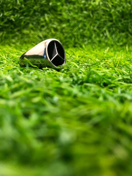 Luxury Black Emblem Ring for Men